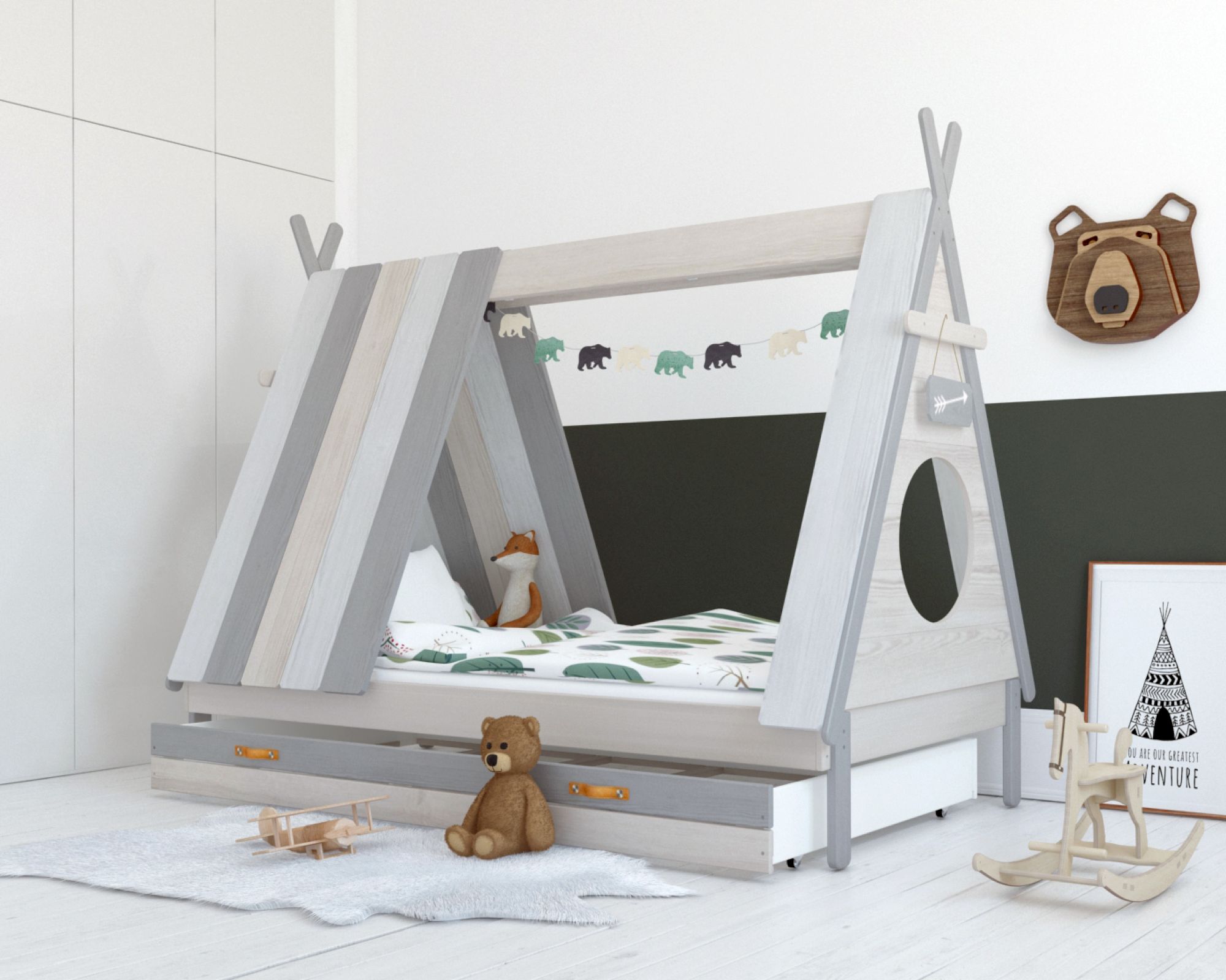 BLN Kids »Sioux« Kinderbett Sioux Kinderbett / 90x200 cm / mehrfarbig