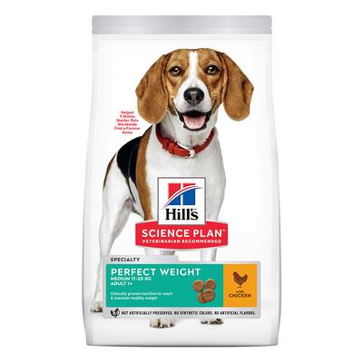 12 kg Hill's Science Plan Adult 1+ Perfect Weight Medium mit Huhn Hundefutter trocken