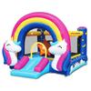 Bounceland Fantasy w/ Lights and Sounds Interaction Bounce House in Blue/Pink/Yellow | 66 H x 84 W x 108 D in | Wayfair 8004