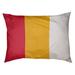 East Urban Home Kansas City Football Stripes Indoor Pillow Metal in Red/White/Yellow | 6.5 H x 40 W x 30 D in | Wayfair