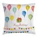 East Urban Home Happy Birthday Indoor/Outdoor 26" Throw Pillow Cover Polyester | 26 H x 26 W x 0.1 D in | Wayfair EFAE9FCE153C4887943B6431B6D64C70