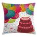 East Urban Home Happy Birthday Indoor/Outdoor 26" Throw Pillow Cover Polyester | 26 H x 26 W x 0.1 D in | Wayfair 97B0E877A1534FADA967E93192072682