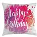East Urban Home Happy Birthday Indoor/Outdoor 36" Throw Pillow Cover Polyester | 36 H x 36 W x 0.1 D in | Wayfair 376A283FBE1342059872FCA7F0F3D40A