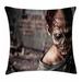 East Urban Home Zombie Indoor/Outdoor 28" Throw Pillow Cover Polyester | 28 H x 28 W x 0.1 D in | Wayfair F367C94256524E1DA43BD40C800315C3