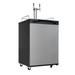 EdgeStar 5.6 cu. ft. Dual Full Size Kegerator, Stainless Steel in Gray | 35.25 H x 25.25 W x 23.81 D in | Wayfair ESKC3000BSSTWIN