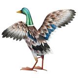 Regal Art & Gift Mallard Wings Out Statue Metal in Blue/Brown/Green | 20.25 H x 24.5 W x 20.25 D in | Wayfair 11777