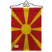 Breeze Decor Macedonia Burlap 2-Sided Burlap 19 x 13 in. Garden Flag in Red/Yellow | 18.5 H x 13 W x 1 D in | Wayfair