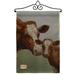 Breeze Decor Cow & Calf Burlap Nature Farm Animals Impressions Decorative 2-Sided Polyester 1.5 x 1.1 ft Garden Flag in Black/Brown/Gray | Wayfair