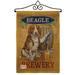 Breeze Decor Beagle Brewery Burlap Nature Pets Impressions Decorative 2-Sided Polyester 1.5 x 1.1 ft Garden Flag in Brown | 18.5 H x 13 W in | Wayfair