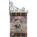 Breeze Decor Snowman Golf Winter Wonderland 2-Sided Burlap 19 x 13 in. Garden Flag in Black/Gray | 18.5 H x 13 W in | Wayfair