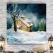 The Holiday Aisle® Farmhouse Christmas by Carol Robinson - Print Canvas/Metal in Blue | 40 H x 40 W x 1 D in | Wayfair