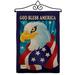 Breeze Decor Freedom Eagle American Patriotic 2-Sided Burlap 19 x 13 in. Garden Flag in Blue | 18.5 H x 13 W x 0.1 D in | Wayfair