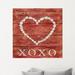 Winston Porter Xoxo Heart Personalized Wall Decal Canvas/Fabric in Red | 30 H x 30 W in | Wayfair 9AF362733740416791F60E644DEE8BC0