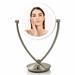 Orren Ellis Axelen Modern & Contemporary Lighted Magnifying Vanity Mirror in Gray | 9.3 H x 5.3 W x 9.3 D in | Wayfair