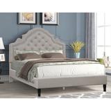 Red Barrel Studio® Scituate Platform Bed Wood & /Upholstered/Linen in Gray | 53 H x 63 W x 87 D in | Wayfair C29B48F8BD41487DB3E833B61C231EB7