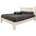 Loon Peak® Homestead Collection Pine Platform Bed Wood in White | 47 H x 66 W x 81 D in | Wayfair 7296E0E4916045119AB46F7FAC352C74