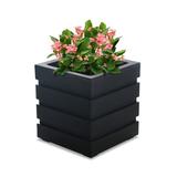 Charlton Home® Danaher Self Watering Plastic Planter Box in Black | 19.5 H x 18 W x 18 D in | Wayfair E552C4BBFE0147EE9C416DCC717B3D2E