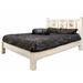 Loon Peak® Homestead Collection Pine Platform Bed Wood in White | 47 H x 60 W x 81 D in | Wayfair AA5F822286C64EA2976226B9A3B395F2