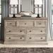 Greyleigh™ Sumpter 7 Drawer Double Dresser Wood in Brown/Gray | 38 H x 68 W x 18 D in | Wayfair A1DDCCAE767C4AB1B073CA7FA0F72D37