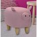 Zoomie Kids Critter Sitters Pig Ottoman Polyester in Pink | 15 H x 20 W x 14 D in | Wayfair CFE00B5B47044332985E827FB7D31E38