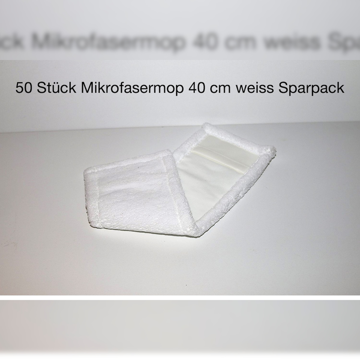 CleanSV® Microfasermop Profi 40 cm weiss 50 Stück Sparpack Image
