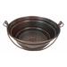 SimplyCopper 15" Rustic Copper Vessel Bucket Bathroom Sink w/ Grid Drain | 6 H x 15 D in | Wayfair WF-B-15-Grid