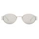 Kim Kardashian West Sunglasses by Carolina Lemke | Indra - The Classic Oval Look with Silver Mirror Lenses & Matt Silver Frame (8110-2)