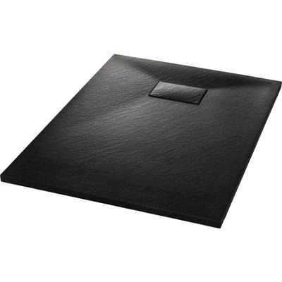 Duschwanne smc Schwarz 100×70 cm Vidaxl