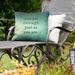 East Urban Home You are Enough Indoor/Outdoor Throw Pillow Polyester/Polyfill blend in Green/Blue | 16 H x 16 W x 3 D in | Wayfair