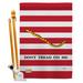 Breeze Decor 1St. American Navy Jack Americana Historic Impressions 2-Sided 40 x 28 in. Flag Set in Gray/Red | 40 H x 28 W x 1 D in | Wayfair