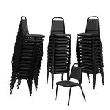 National Public Seating 9100 Series Vinyl Upholstered Stack Chair Vinyl/Metal in Black | 32 H x 17.5 W x 22 D in | Wayfair 9110-B-NB/40