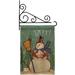 Breeze Decor Winter Snowman Brrr Wonderland 2-Sided Burlap 19 x 13 in. Flag Set in Green | 18.5 H x 13 W x 0.1 D in | Wayfair