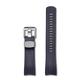 CRAFTER BLUE Curved End Watch Band Rubber Strap Replacement for Seiko Samurai Prospex Automatic Dive Watch SRPB51, SRPB09, SRPB53, SBDY007, SBDY009, SBDY011, SBDY019, SBDY025 etc - Dark Blue