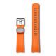 CRAFTER BLUE Curved End Watch Band Rubber Strap Replacement for Seiko Samurai Prospex Automatic Dive Watch SRPB51, SRPB09, SRPB53, SBDY007, SBDY009, SBDY011, SBDY019, SBDY025 etc - Orange