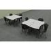 Marco 8 -Student Manufactured Wood 30" Desk & Chair Set Wood/Metal in Brown | Wayfair 38310-77B-BK8CR