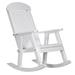 Ebern Designs Tarik Porch Outdoor Rocking Chair, Stainless Steel in Gray/White | 43.75 H x 25.75 W x 34.75 D in | Wayfair