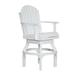 Ebern Designs Kalki Adirondack Bar Height Swivel Patio Dining Chair Plastic/Resin in White | 52.5 H x 29.5 W x 31.25 D in | Wayfair