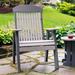 Ebern Designs Solok Classic Plastic Park Outdoor Bench Plastic in Gray | 43.5 H x 30 W x 29 D in | Wayfair 87396F8A07D84CB7A696AA1EEBFD939D