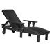 Ebern Designs Dicie Recliner Patio Chair Plastic in Black | 44 H x 33.25 W x 78 D in | Wayfair 4E7A1F83D7E243398166A98519C7F973
