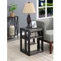 Monterey 3 Tier End Table in Weathered Gray & Black - Convenience Concepts 131145WGY