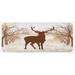 Brown 0.1" x 47" L X 19" W Kitchen Mat - East Urban Home Deer Hunting Kitchen Mat 0.1 x 19.0 x 47.0 D, Polyester | 0.1" H X 47" L X 19" W | Wayfair