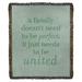 East Urban Home Handwritten Family Love Quote Cotton Woven Blanket Cotton in Green | 50 W in | Wayfair 455FC40F767C433691C0E2C9F86F51C0