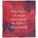 East Urban Home Quotes Faux Gemstone Travel Love Single Reversible Duvet Cover Microfiber in Red | King Duvet Cover | Wayfair