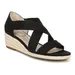 LifeStride Siesta Women's Wedge Espadrille Sandals, Size: 6.5, Black