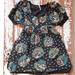 Anthropologie Dresses | Anthro Maeve Floral Silk Babydoll Dress 4 | Color: Black | Size: 4
