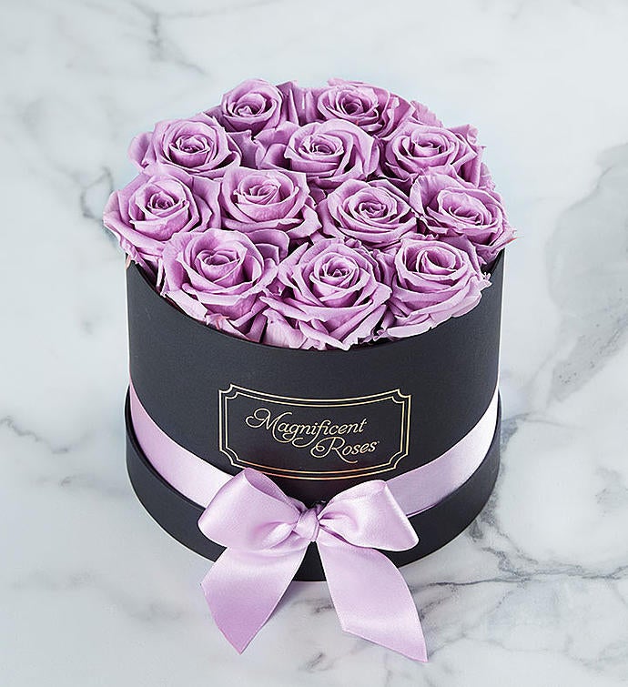 1-800-Flowers Flower Delivery Magnificent Preserved Roses Classic Lavender | Same Day Delivery Available