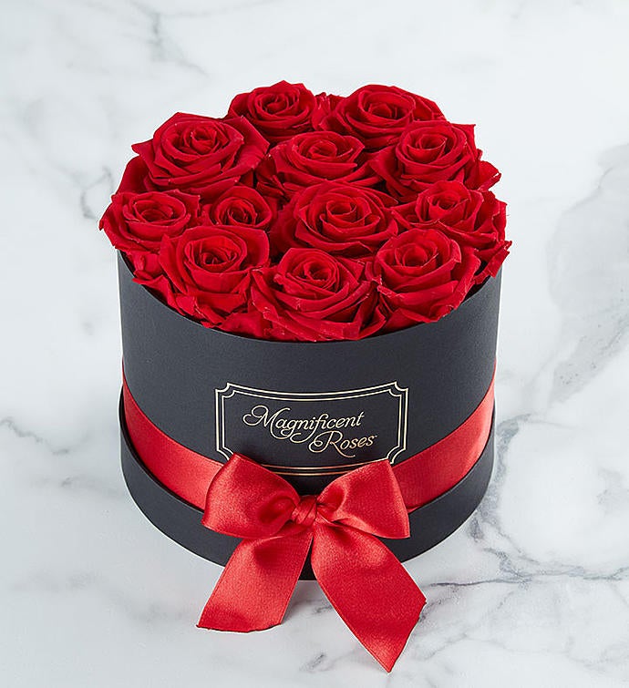 1-800-Flowers Flower Delivery Magnificent Preserved Roses Classic Red | Happiness Delivered To Their Door