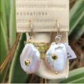 Anthropologie Jewelry | Anthropologieband Rings&Pearldrop Earringsset | Color: Gold | Size: Os