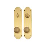 BRASS Accents Palladian Single Cylinder Entrance Knobset 12.0 H x 3.0 W x 2.38 D in yellowBrass in Antique Brass | 12" H X 3" W | Wayfair