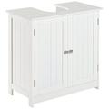 HOMCOM Under Sink Bathroom Storage Cabinet 2 Layers Vanity Unit Wooden - White